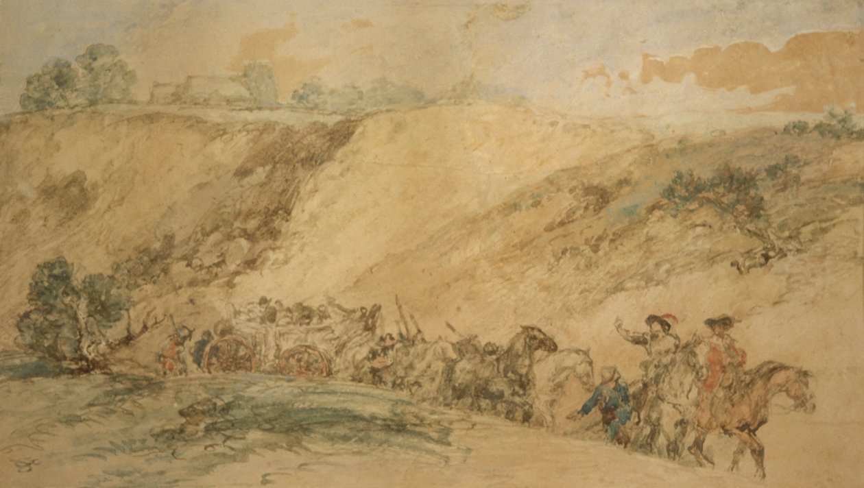 „Wozy wojskowe w wąwozie”, 1837-1897. autorstwa Sir John Gilbert