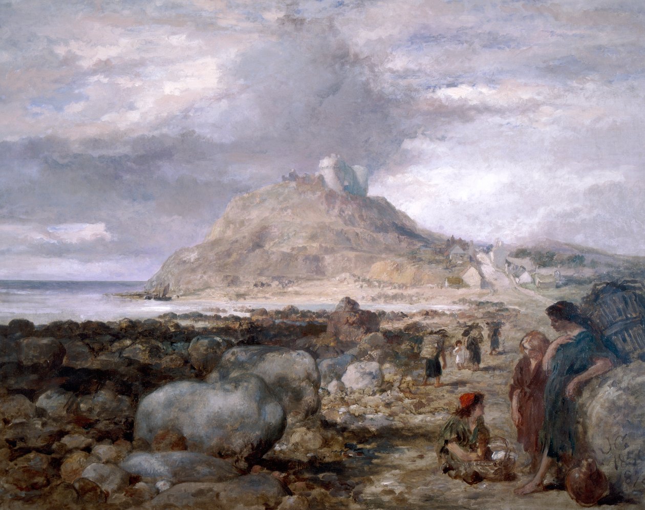 Zamek Criccieth, Walia, 1878 autorstwa Sir John Gilbert
