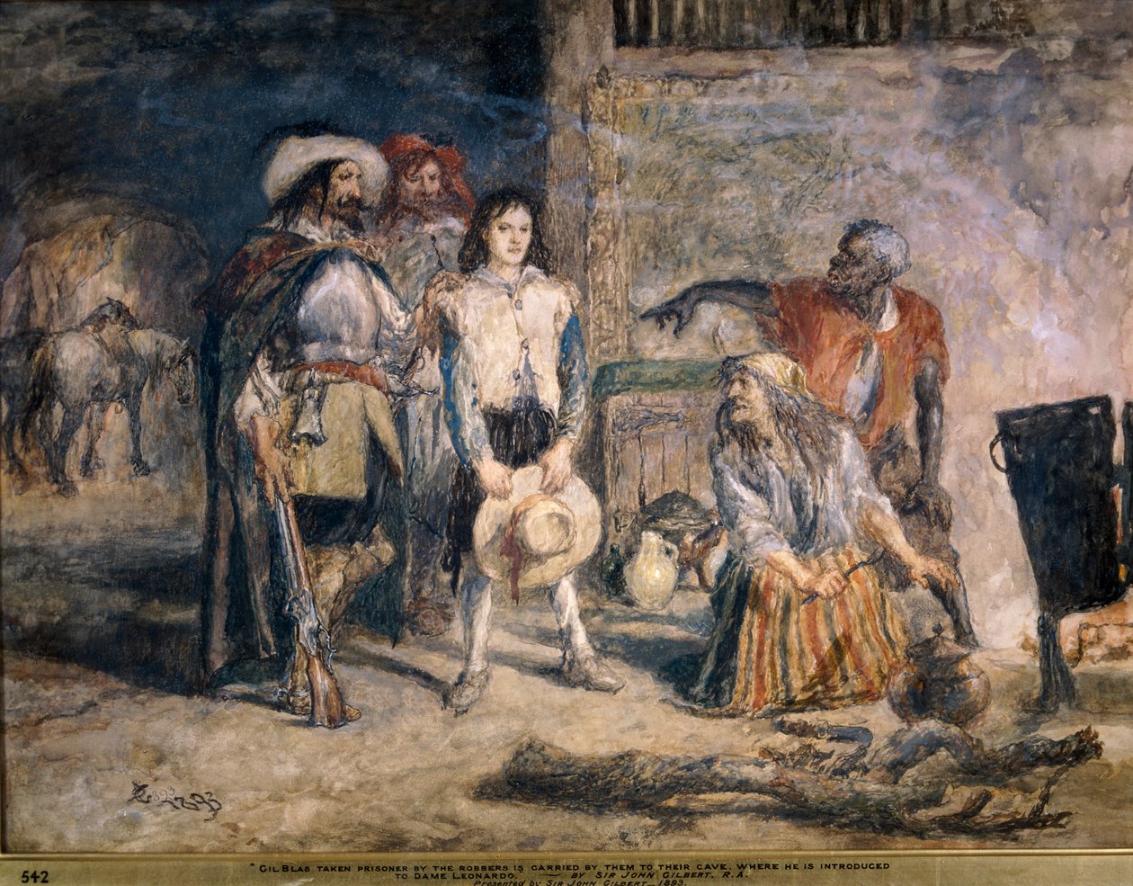 Gil Blas wzięty do niewoli, 1892. autorstwa Sir John Gilbert