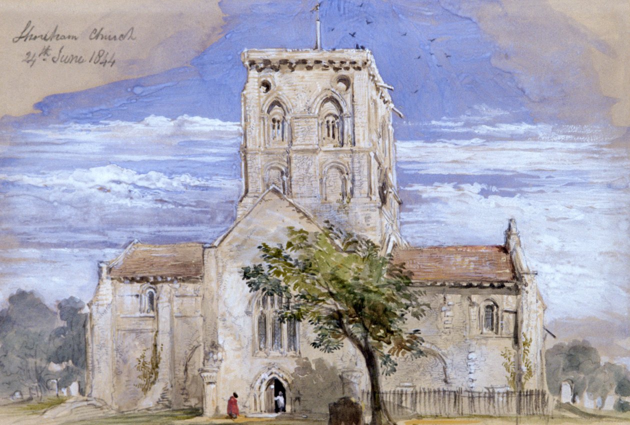 Kościół Shoreham, Kent, 1844 autorstwa Sir John Gilbert