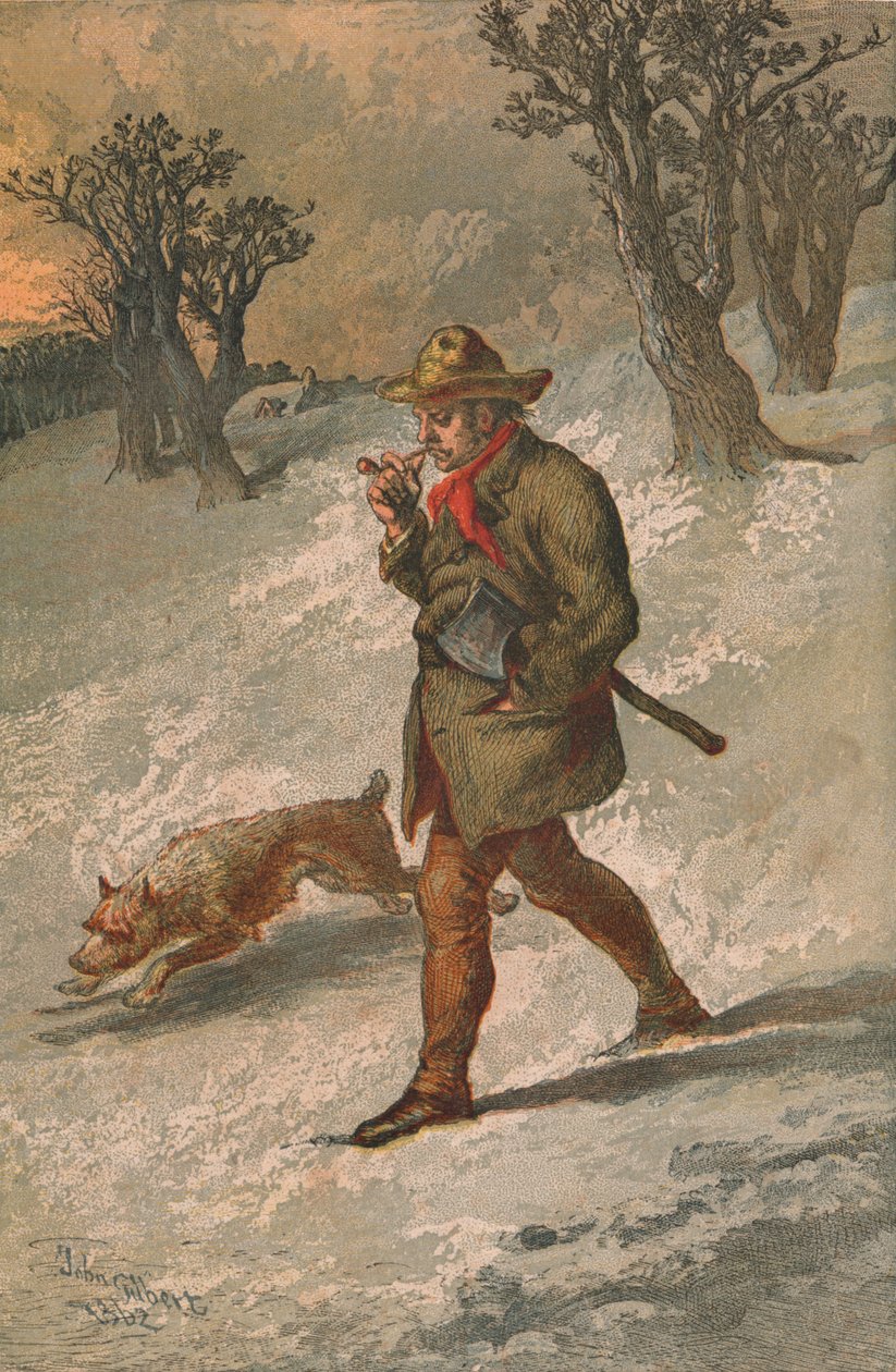 Drwal i jego pies, 1862. autorstwa Sir John Gilbert