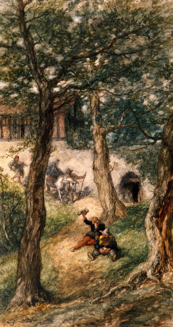 „Pod zielonym drzewem”, 1886 r. autorstwa Sir John Gilbert