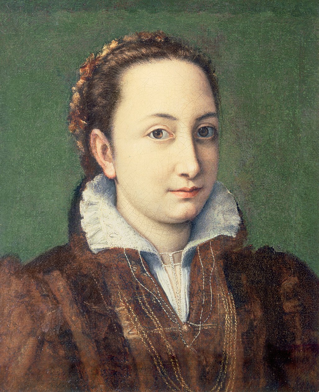 Autoportret w stroju pokojówki królowej Hiszpanii, 1559 (panel) autorstwa Sofonisba Anguissola