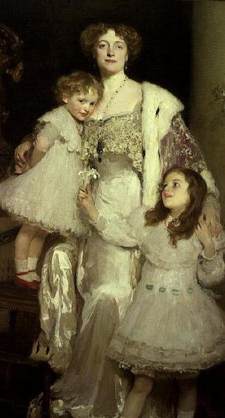 Portret pani Alfred Mond, później Lady Melchett, i jej dwóch córek, Mary i Nora autorstwa Solomon Joseph Solomon