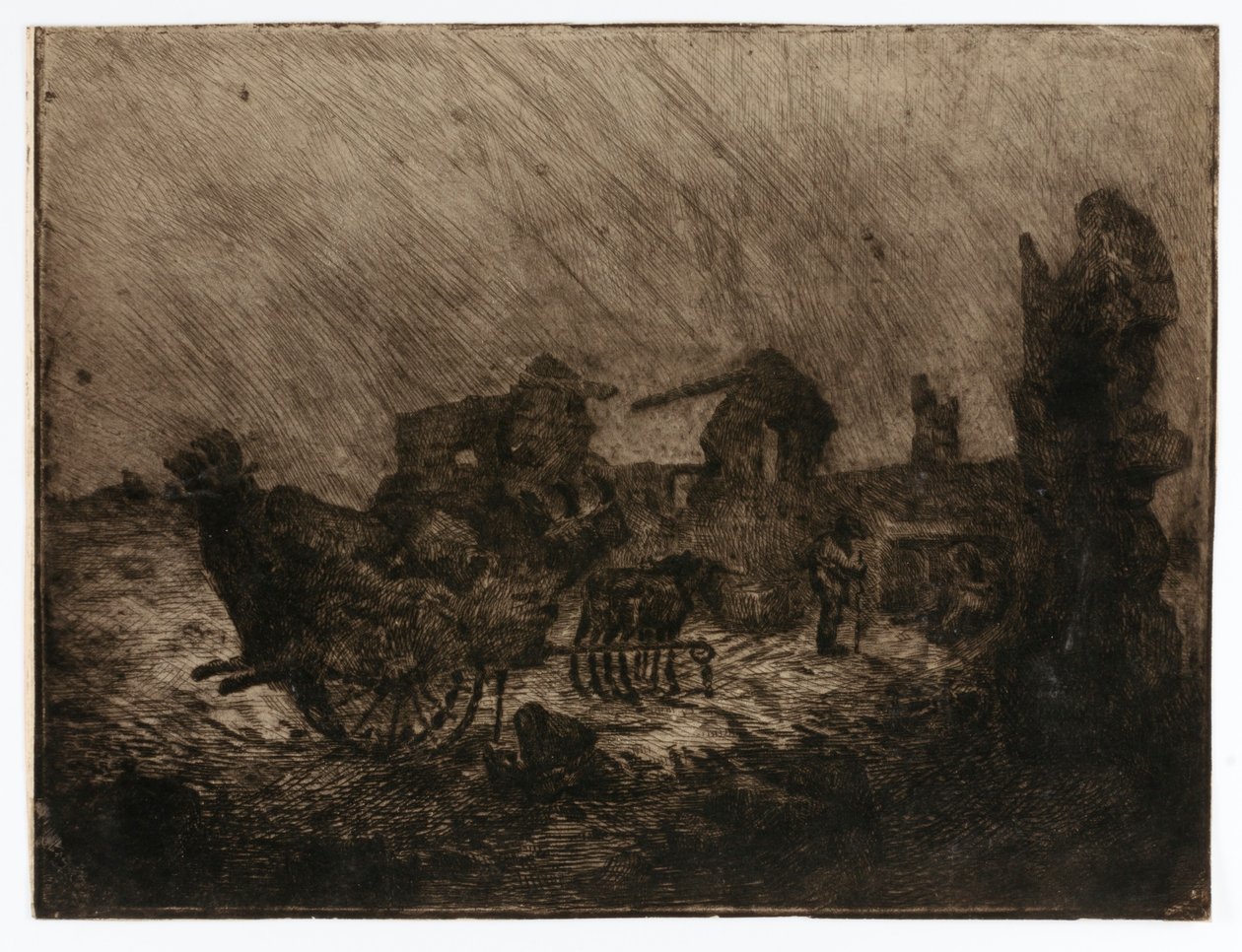 Wózek i ruiny autorstwa Solon H. Borglum