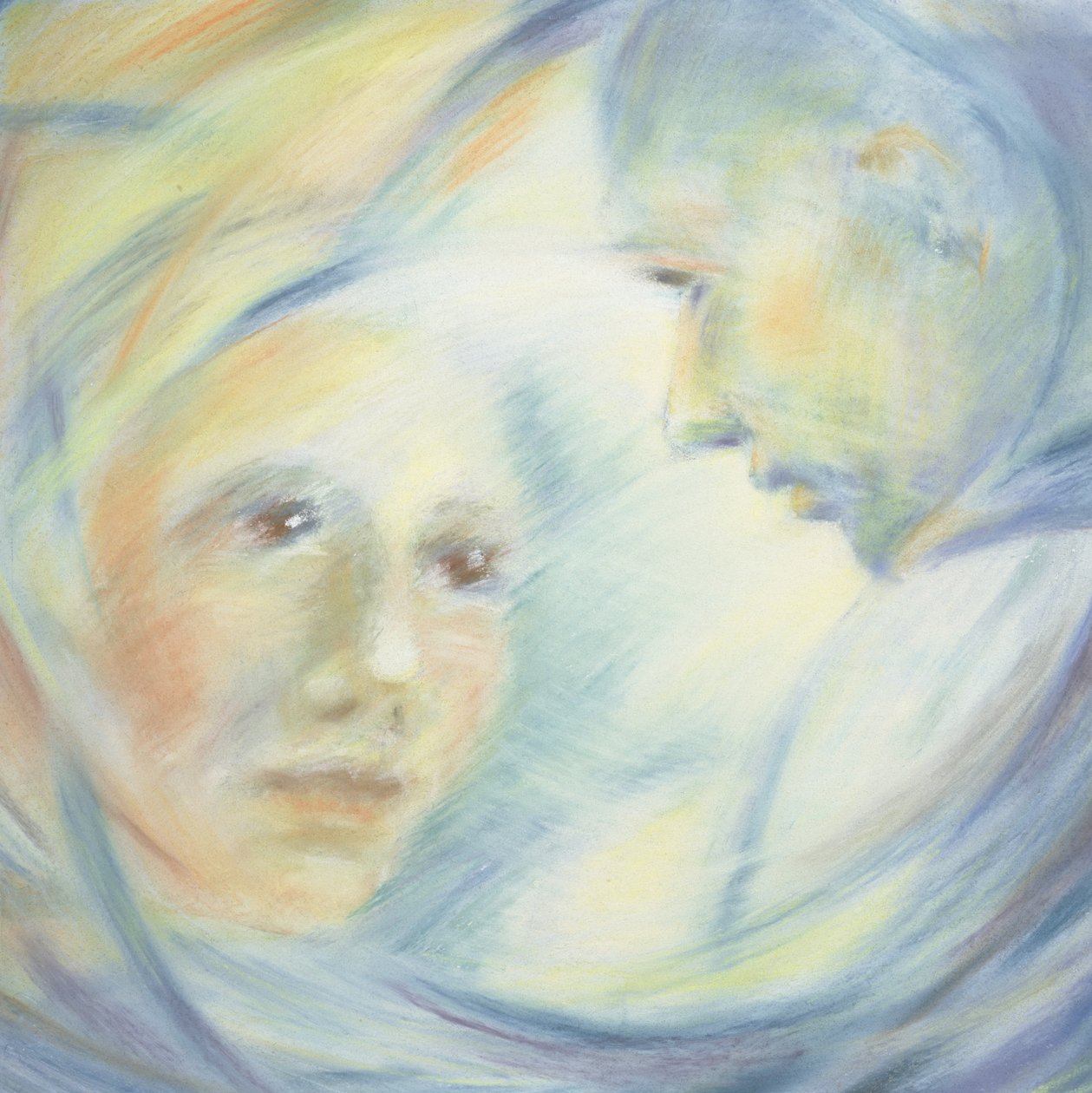 Spotkanie, 2002 (pastel na papierze) autorstwa Sophie Hacker