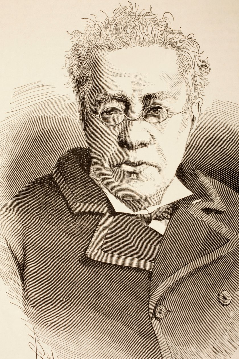 Manuel Orozco y Berra, z „La Ilustracion Espanola y Americana” z 1881 r. autorstwa Spanish School