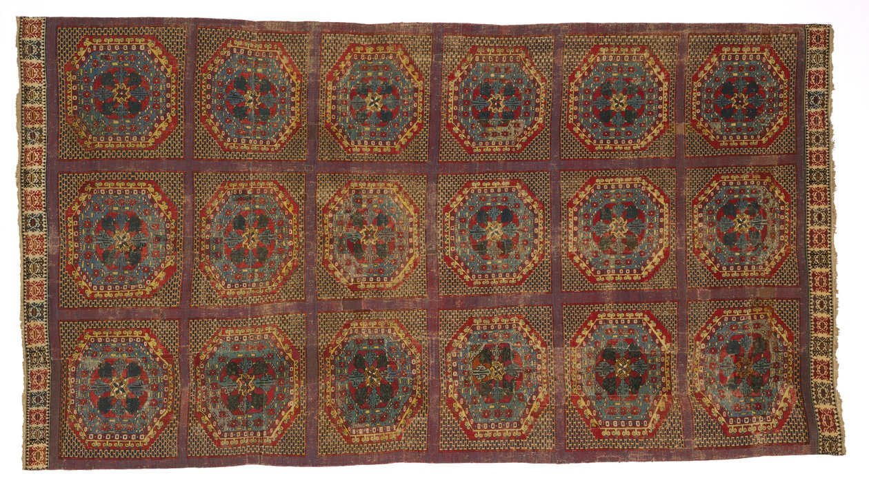 Dywan z wzorem tureckim, ok.1450-1500 (wełna) autorstwa Spanish School