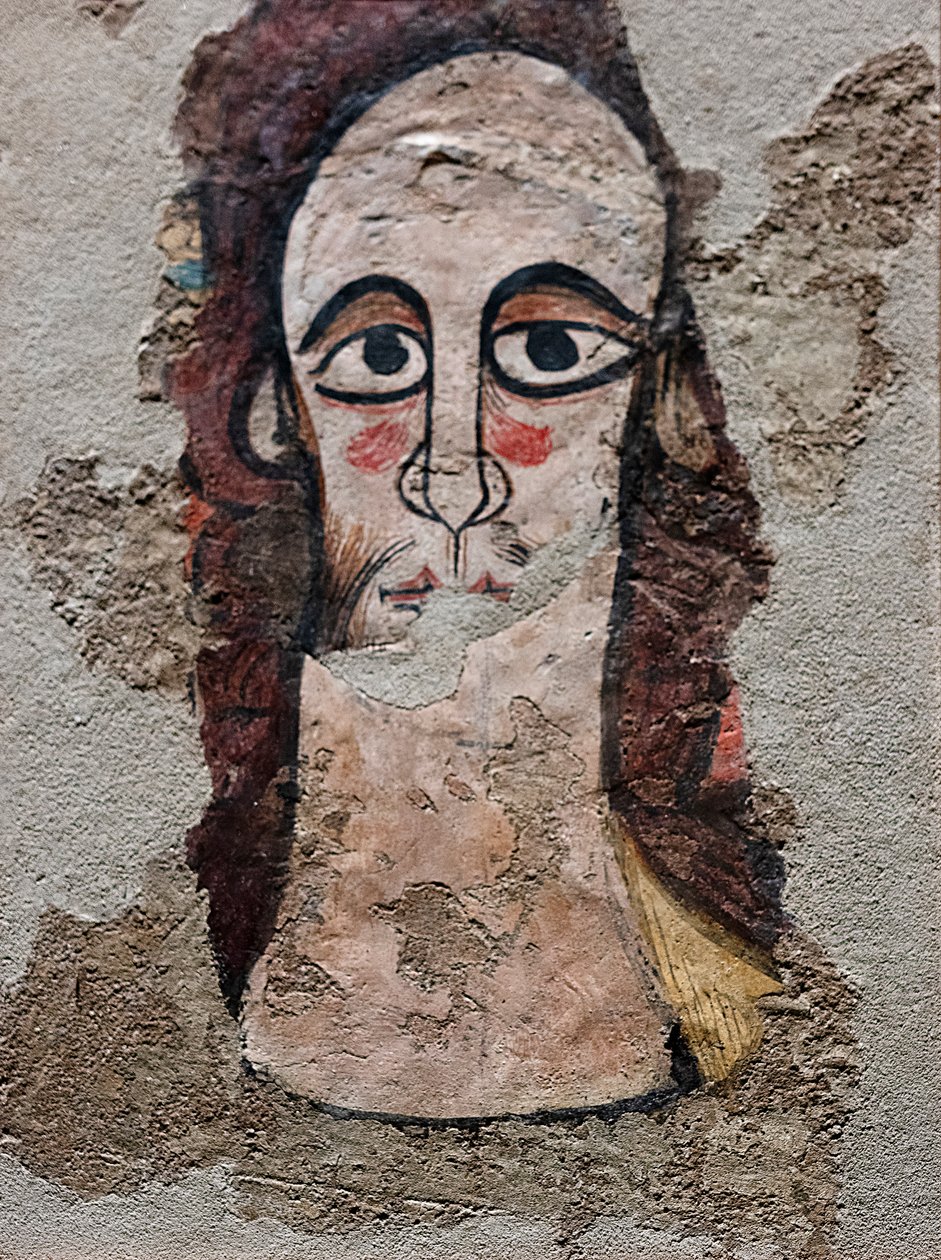 Chrystus Pantokrator. XII wiek (fresk) autorstwa Spanish School