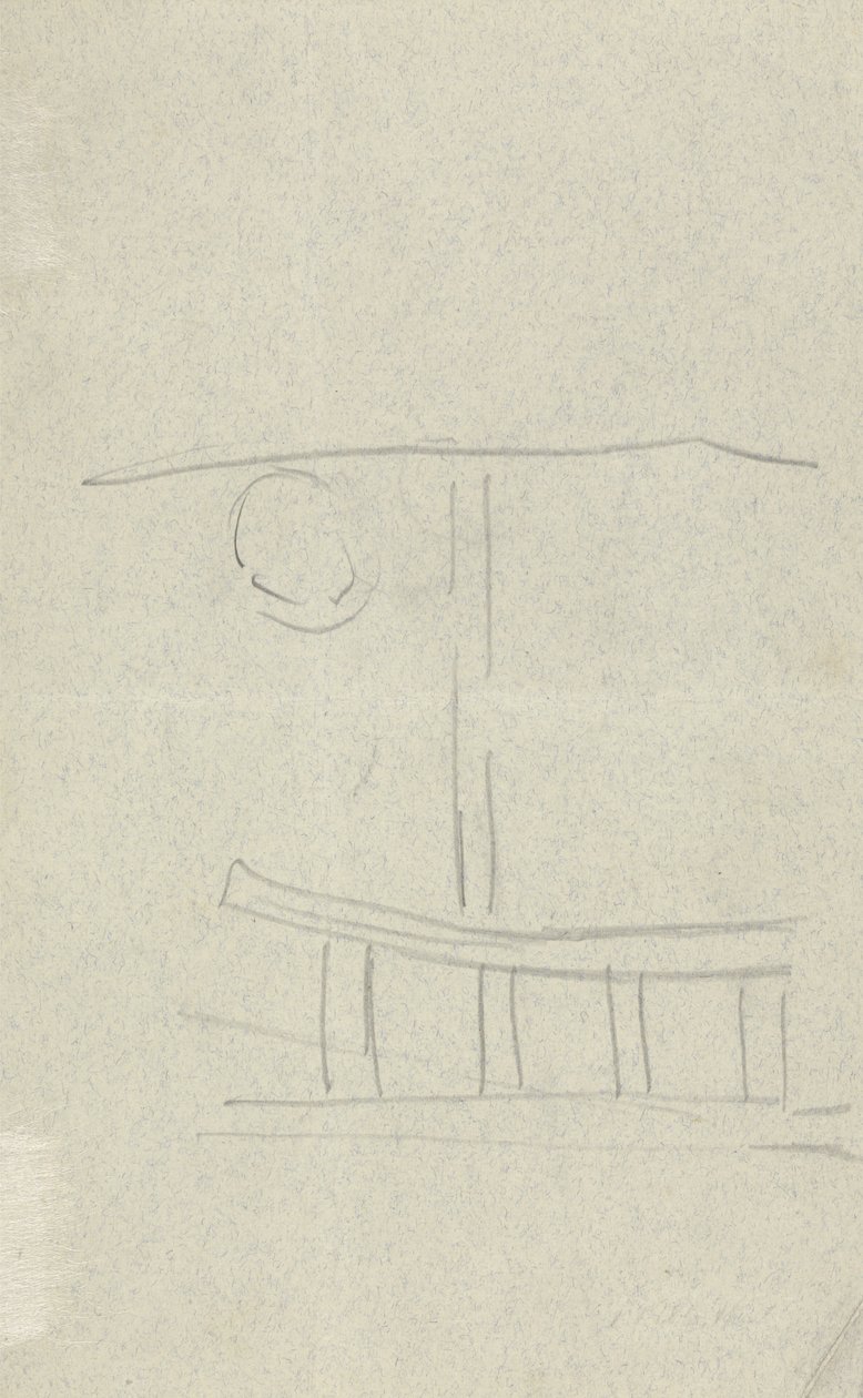 Drabina do Jaskini Złotego Cielca (grafit) (patrz 265075 dla recto) autorstwa Spencer Frederick Gore