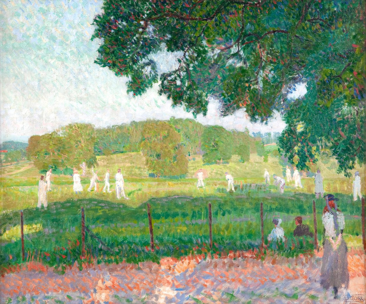 Mecz krykieta, 1909 autorstwa Spencer Frederick Gore