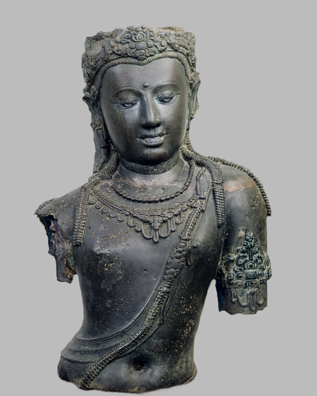 Obraz naturalnej wielkości Bodhisattwy Padmapaniego, z Chaiya, Tajlandia, 775 AD (brąz) autorstwa Srivijaya