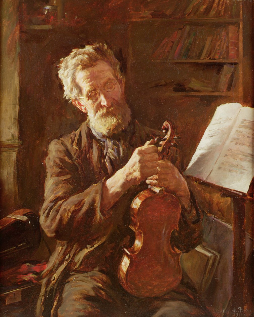 E-String (olej na płótnie) autorstwa Stanhope Alexander Forbes