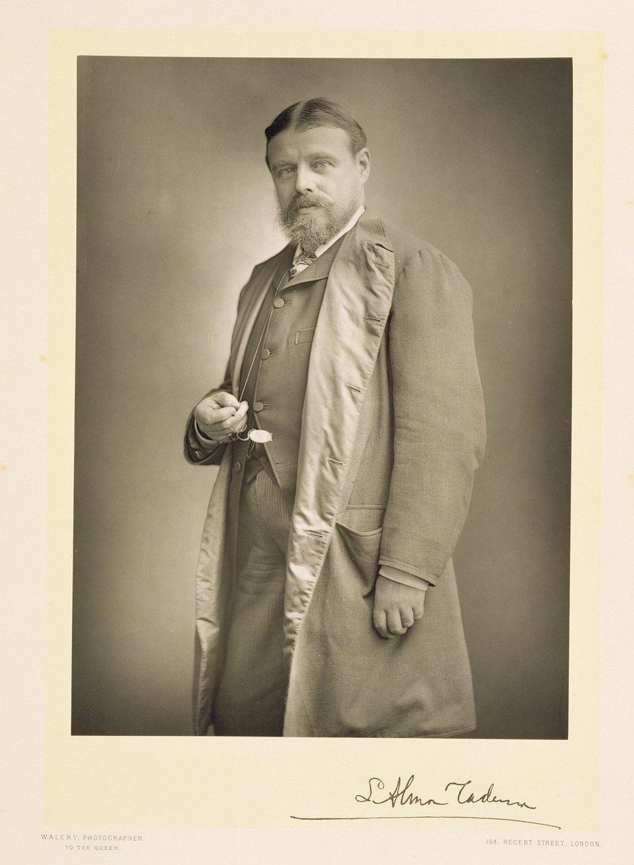 Sir Lawrence Alma-Tadema (1836-1912), malarz, fotografia portretowa autorstwa Stanislaus Walery