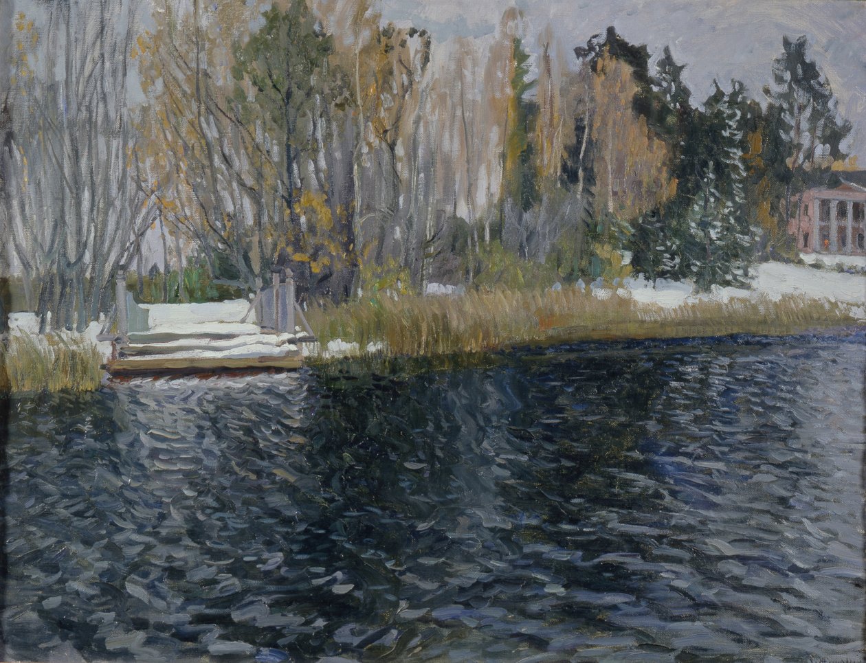 Pierwszy śnieg, początek XX wieku. autorstwa Stanislav Julianovic Zukovskij