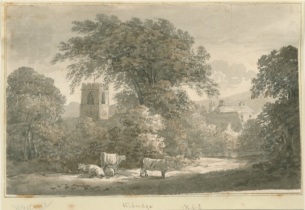 Aldridge Church: grawerowanie, bd [1762-1802] autorstwa Stebbing Shaw