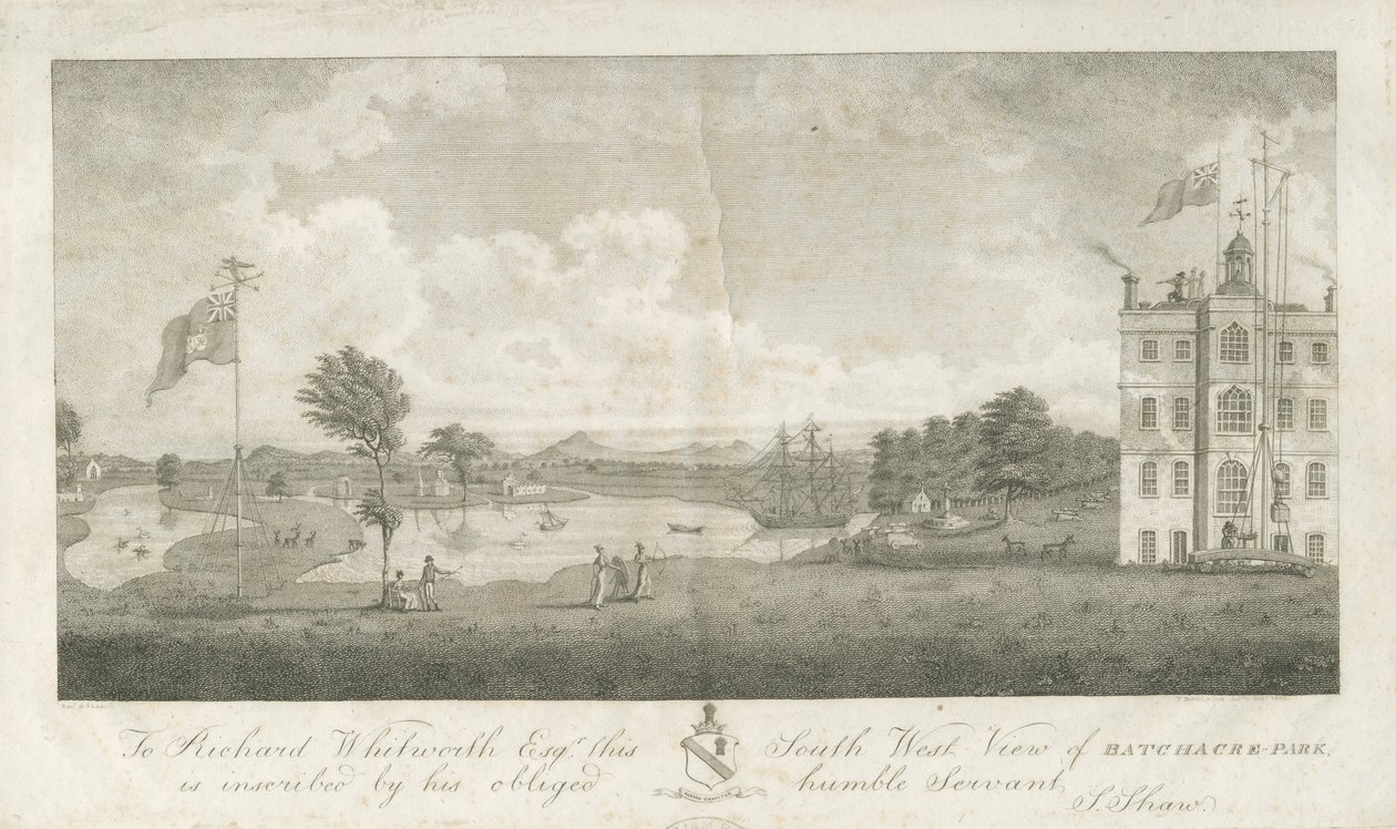 Batchacre Park House: grawerowanie autorstwa Stebbing Shaw