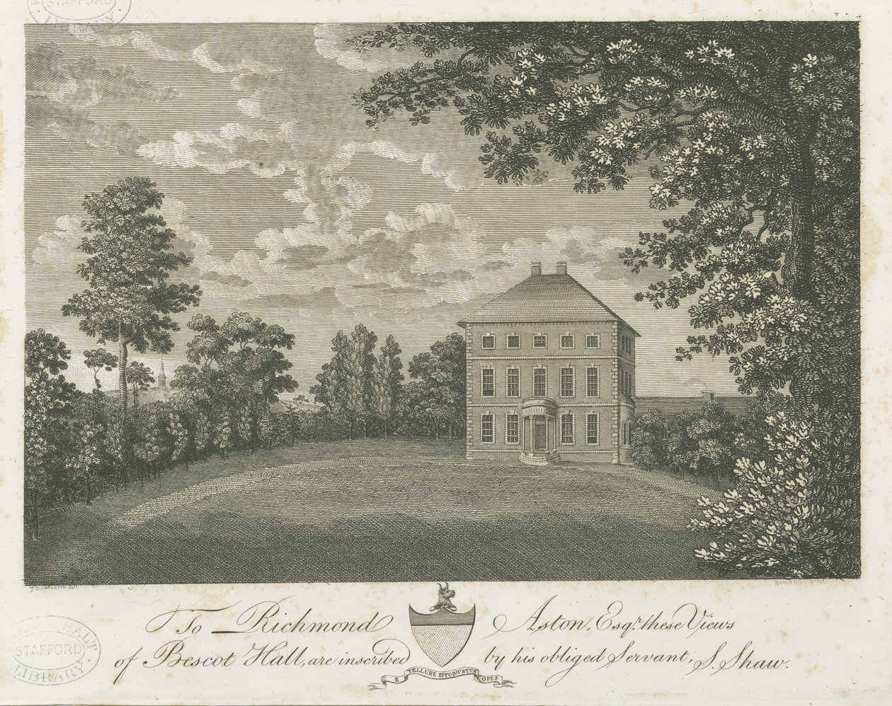 Bescot Hall: grawerowanie i [koniec XIX wieku] autorstwa Stebbing Shaw
