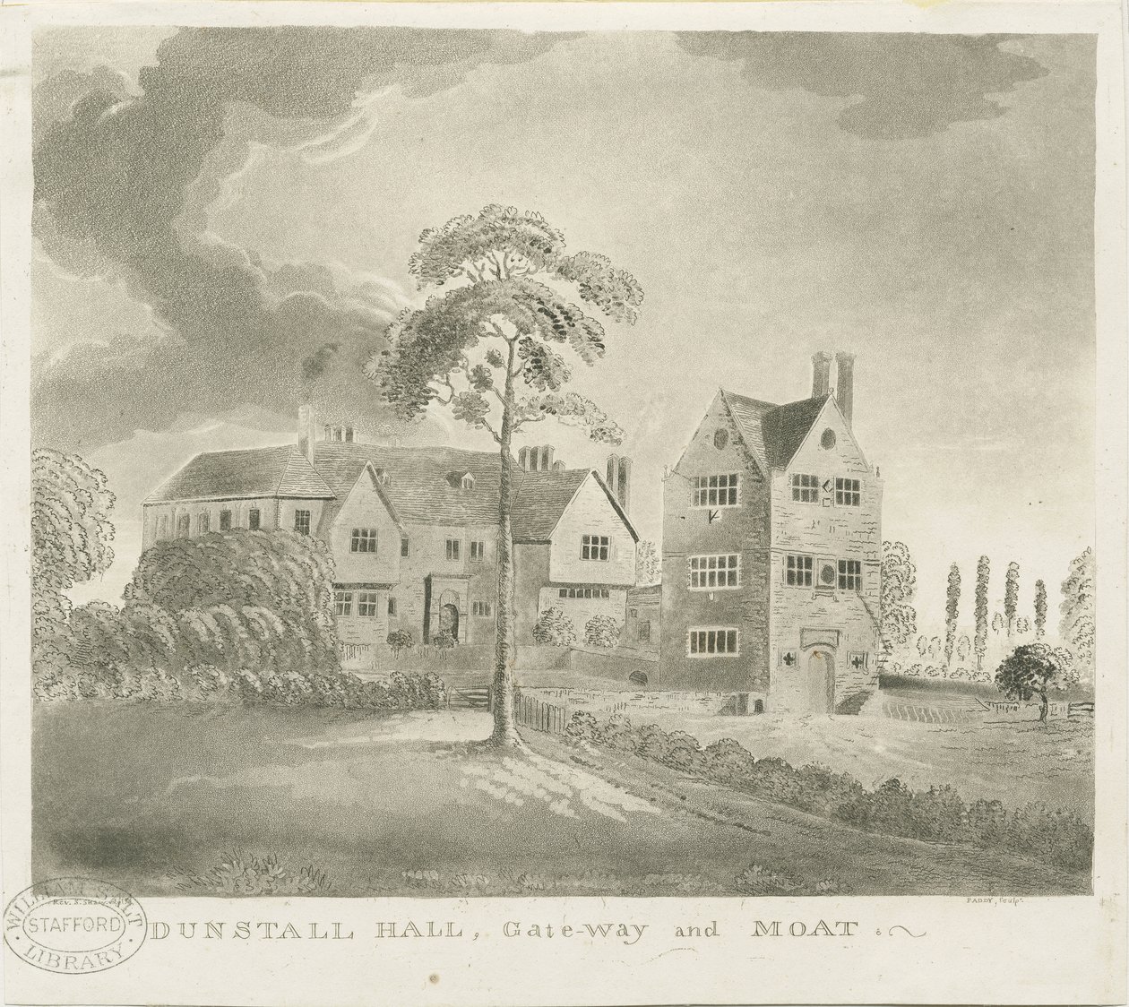 Dunstall Hall: grawer akwatinta, bd [1762-1802] (druk) autorstwa Stebbing Shaw
