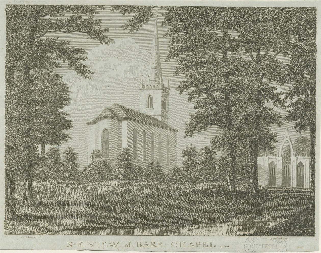 Kaplica Great Barr: grawerowanie, bd [1762-1802] autorstwa Stebbing Shaw