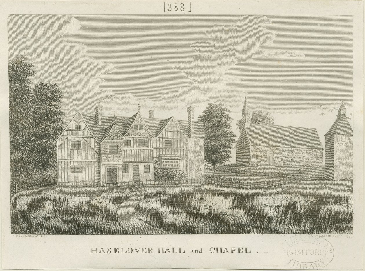 Kaplica Haselour: grawerowanie autorstwa Stebbing Shaw