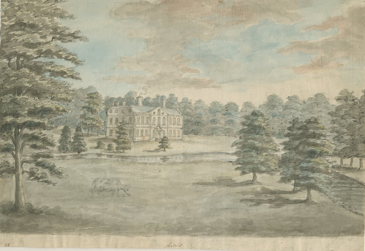 Lysways Hall: malarstwo akwarelowe, bd [1762-1802] autorstwa Stebbing Shaw