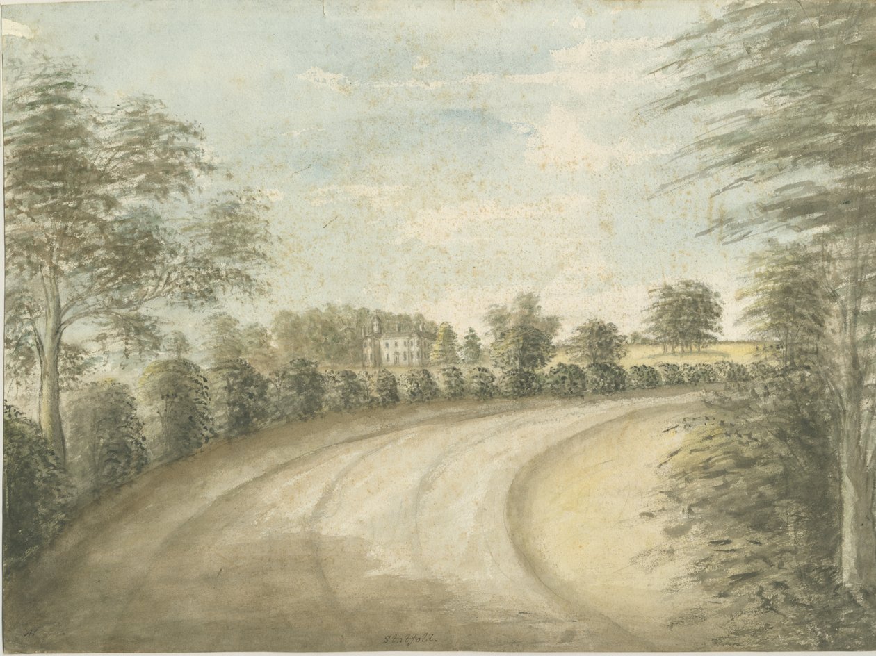 Sala Statfold: malowanie akwarelą, bd [1762-1802] autorstwa Stebbing Shaw