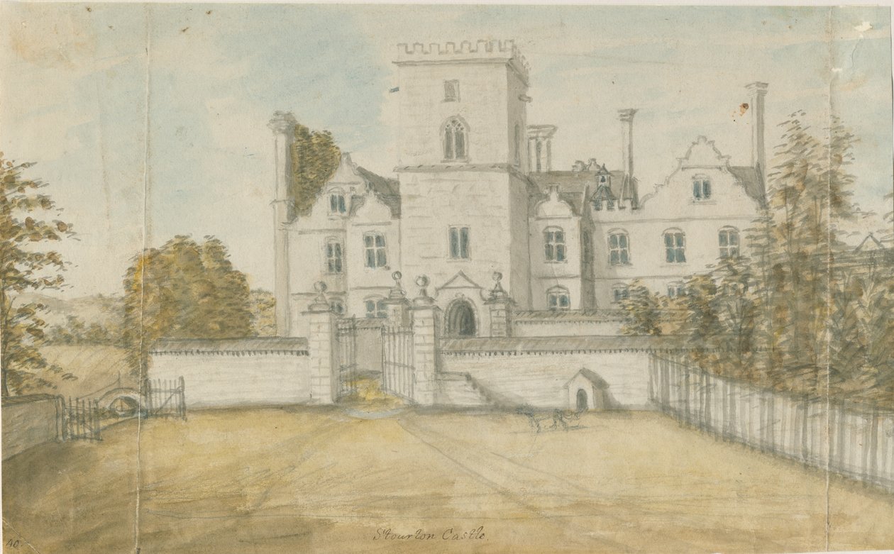 Zamek Stourton: grawerowanie, bd [1762-1798] autorstwa Stebbing Shaw