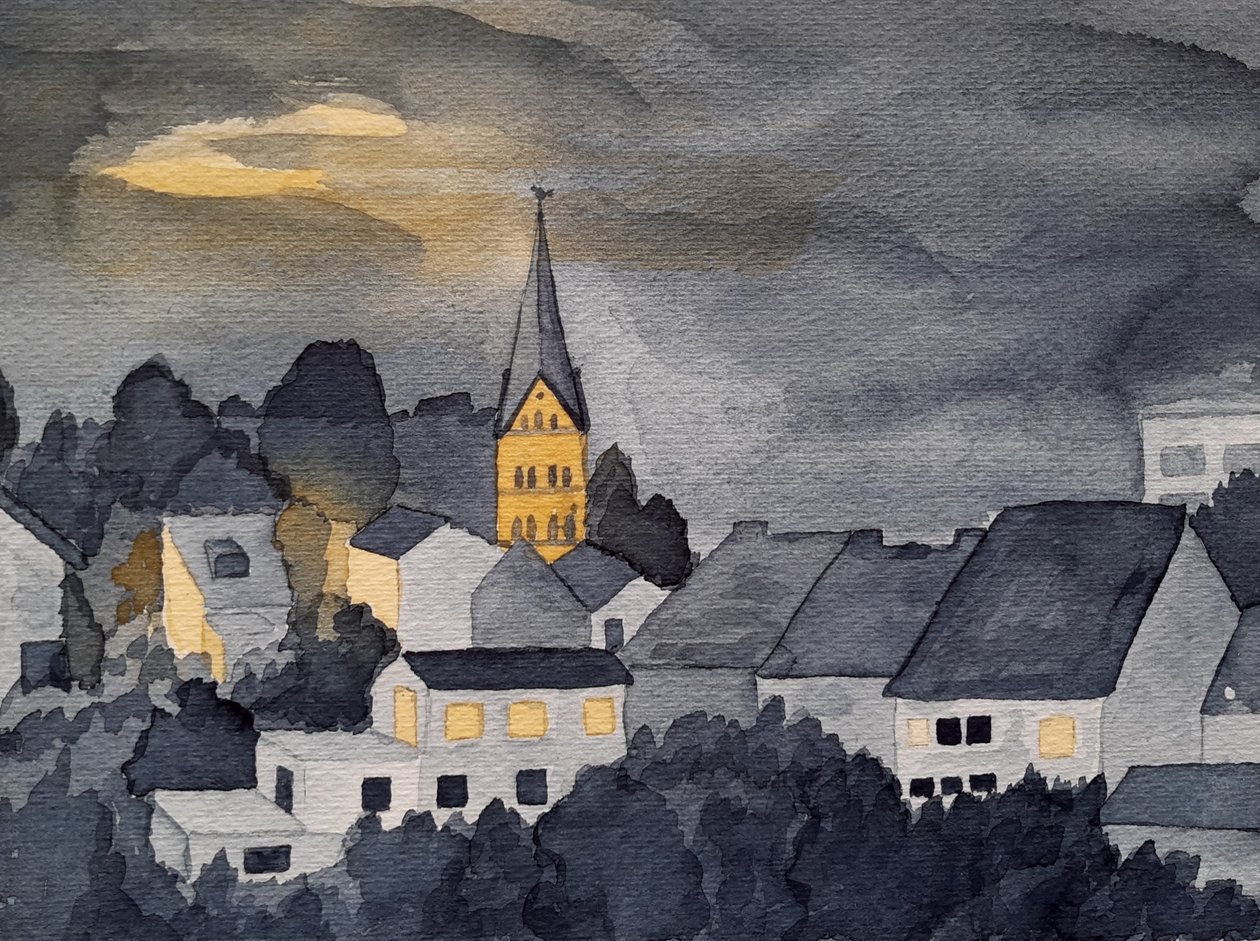 Bad Honnef nocą autorstwa Steegs Art Karin