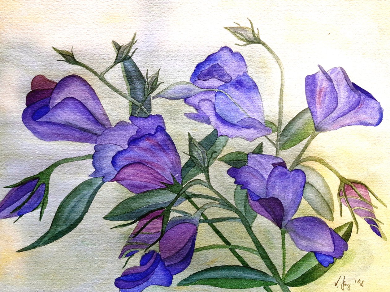 fioletowe kwiaty autorstwa Steegs Art Karin