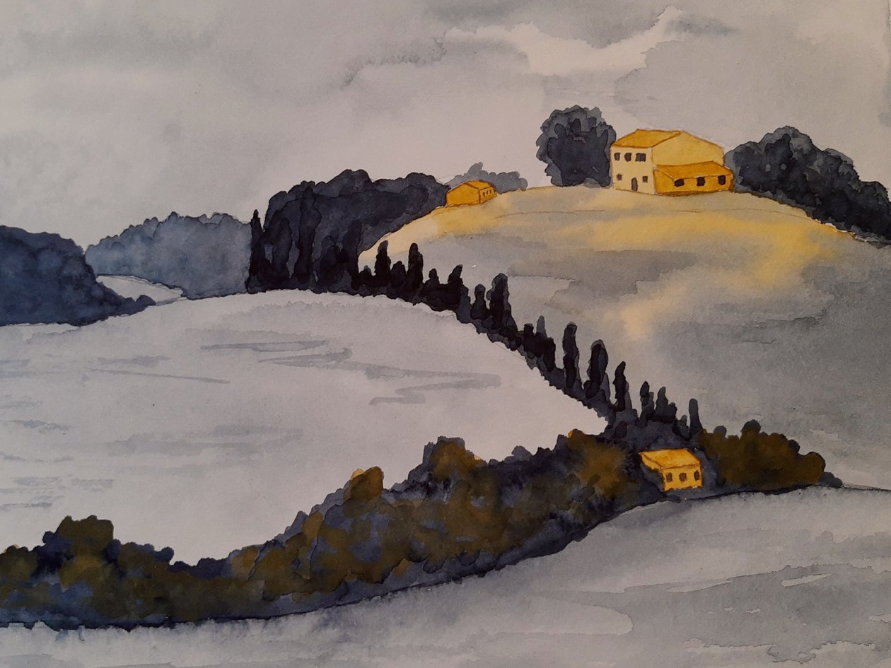 Toskania w dwóch kolorach autorstwa Steegs Art Karin