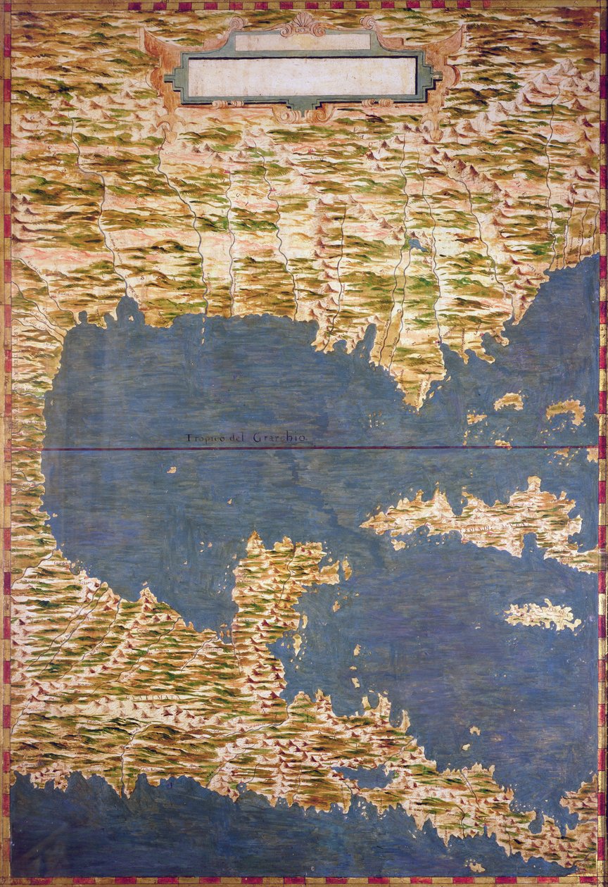Mapa Kuby i Karaibów autorstwa Stefano Bonsignori