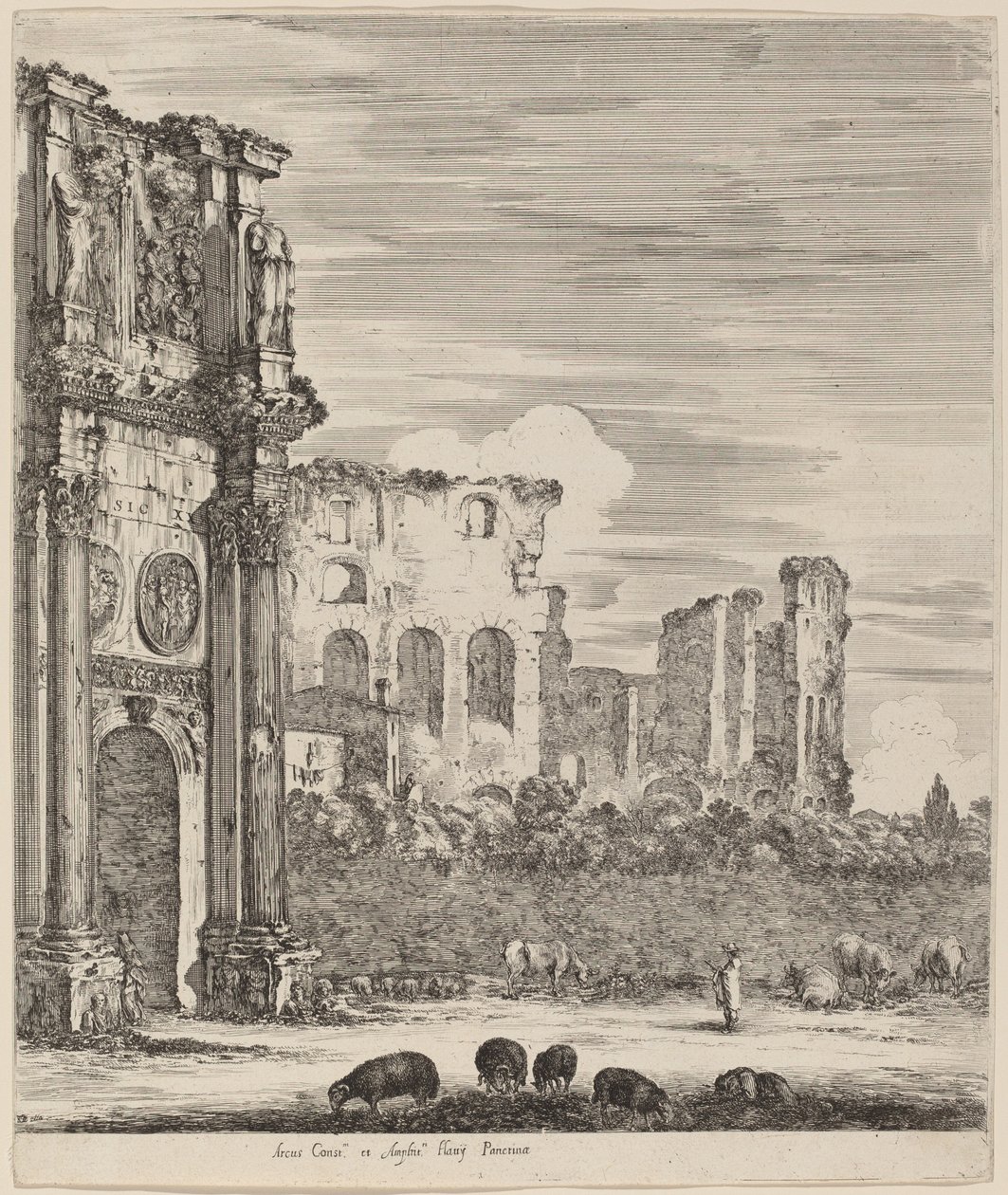 Łuk Konstantyna, 1656. autorstwa Stefano della Bella