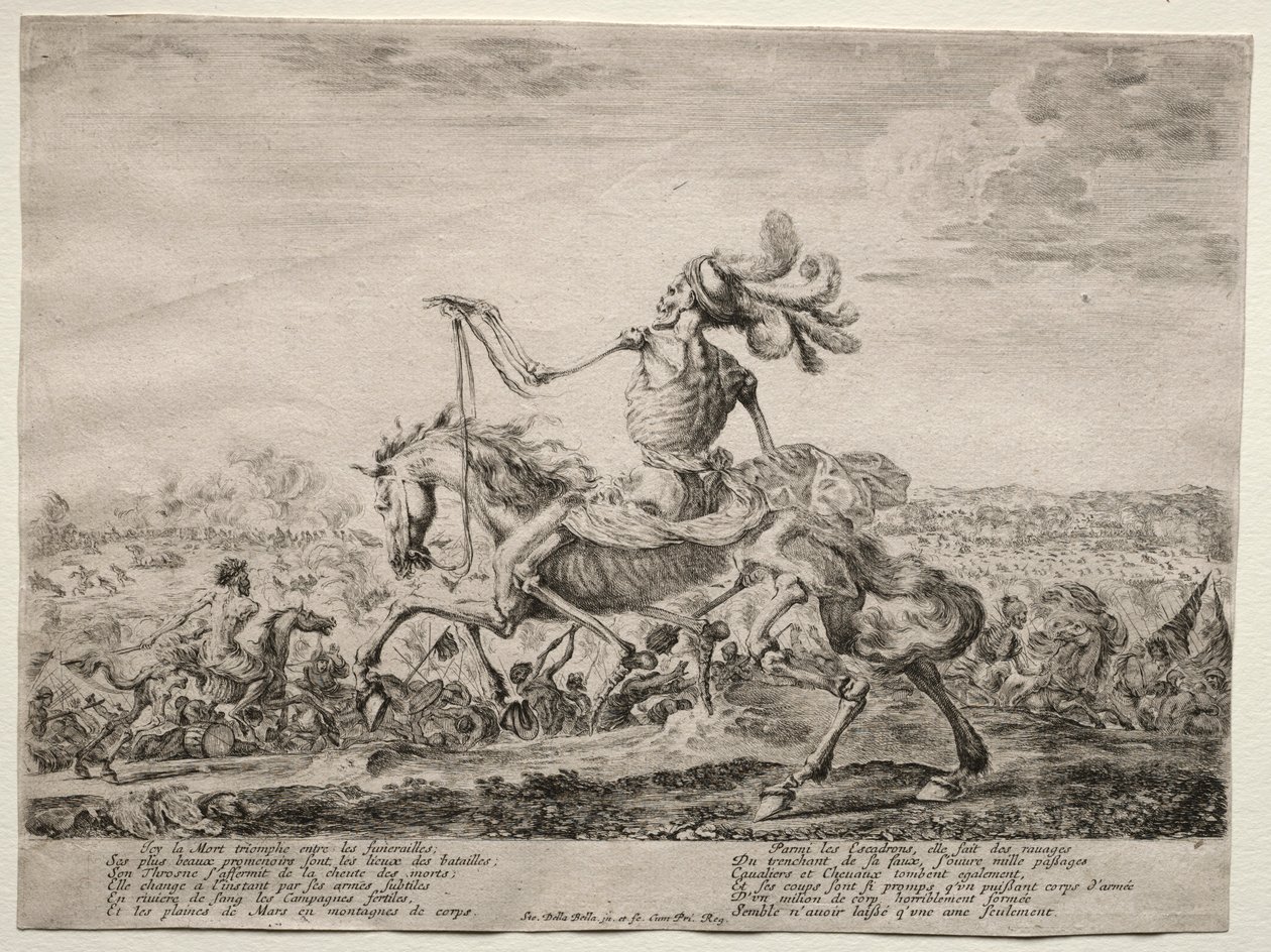 Śmierć na polu bitwy, 1646-1647. autorstwa Stefano della Bella