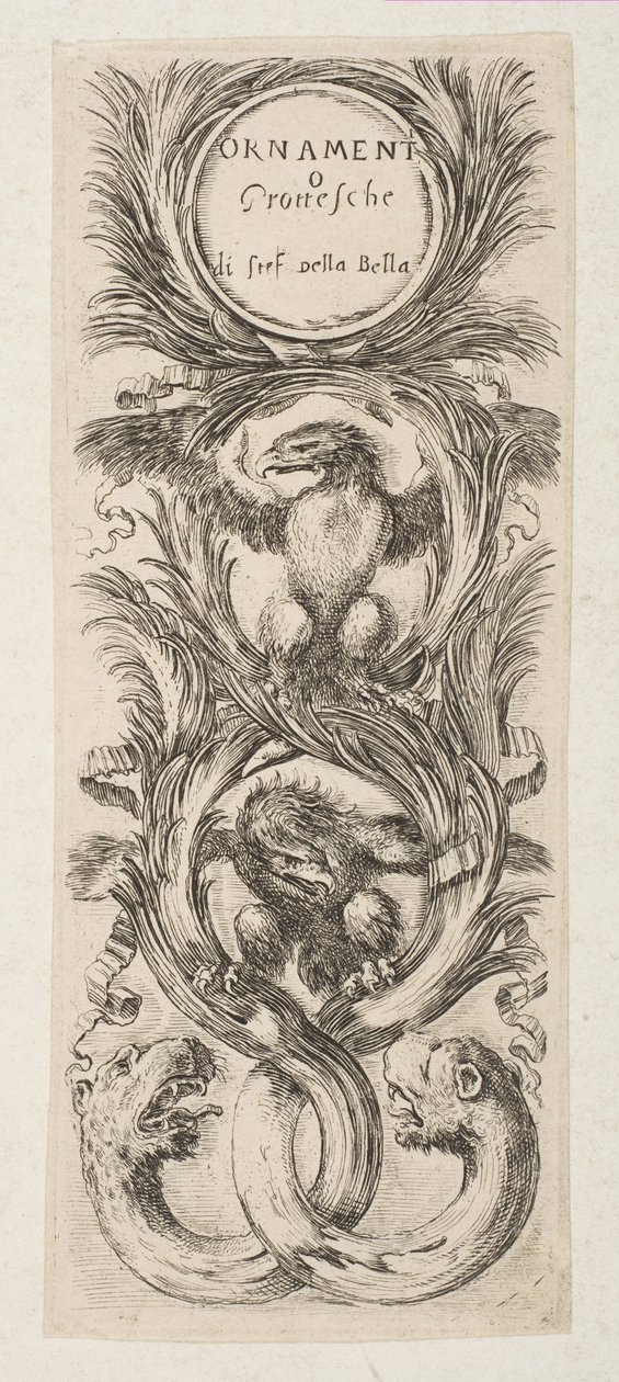 Frontyspis: Ornamenty lub groteski, ok. 1930 r. 1653. autorstwa Stefano della Bella