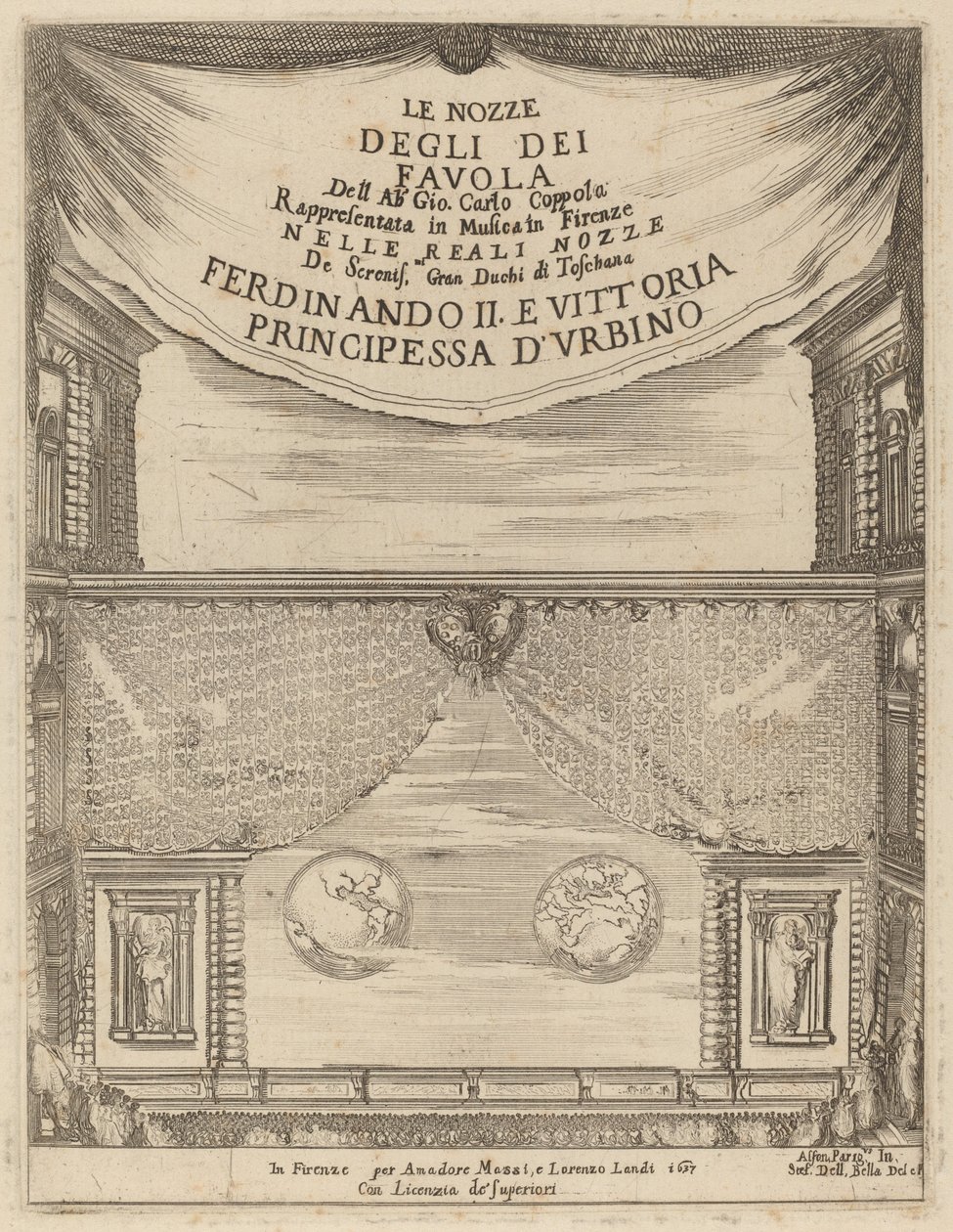Wesele Bogów: Frontyspis autorstwa Stefano della Bella