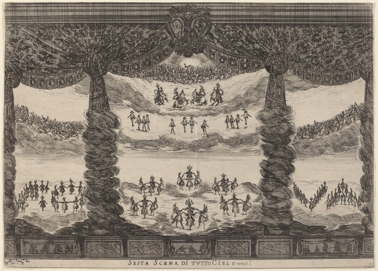 Szósta scena z całego nieba, 1637. autorstwa Stefano della Bella