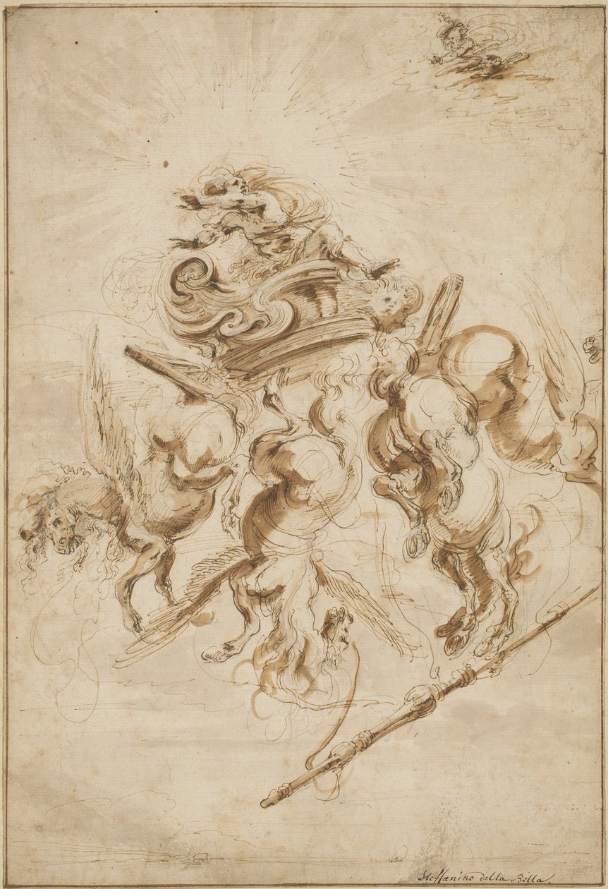 Upadek Faetona, c. 1655. autorstwa Stefano della Bella