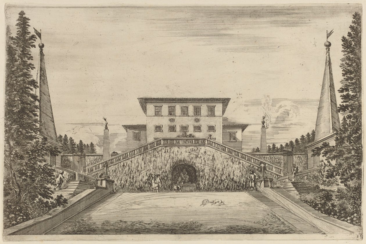 Wielka klatka schodowa, prawdopodobnie 1653. autorstwa Stefano della Bella