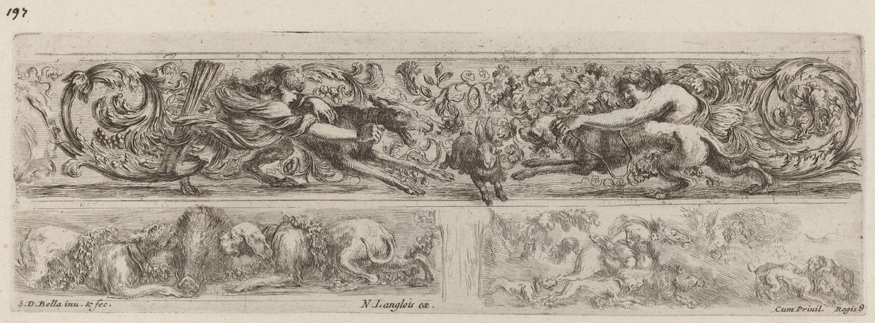 Trzy ozdobne opaski, prawdopodobnie 1648. autorstwa Stefano della Bella