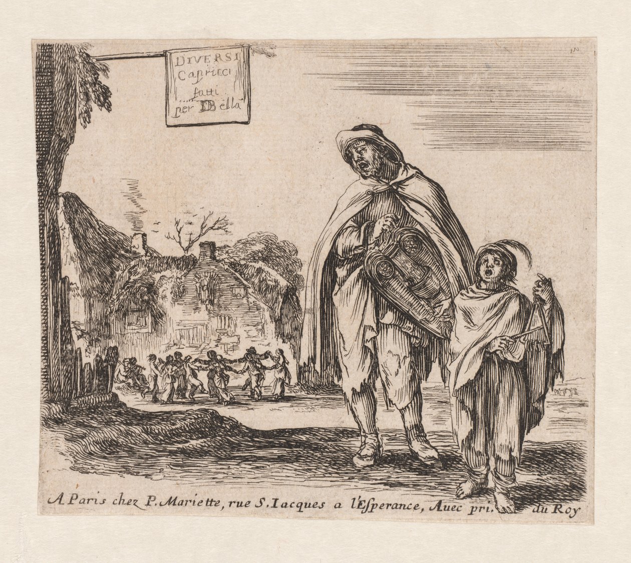 Strona tytułowa: Diversi Capricci, 1647. autorstwa Stefano della Bella