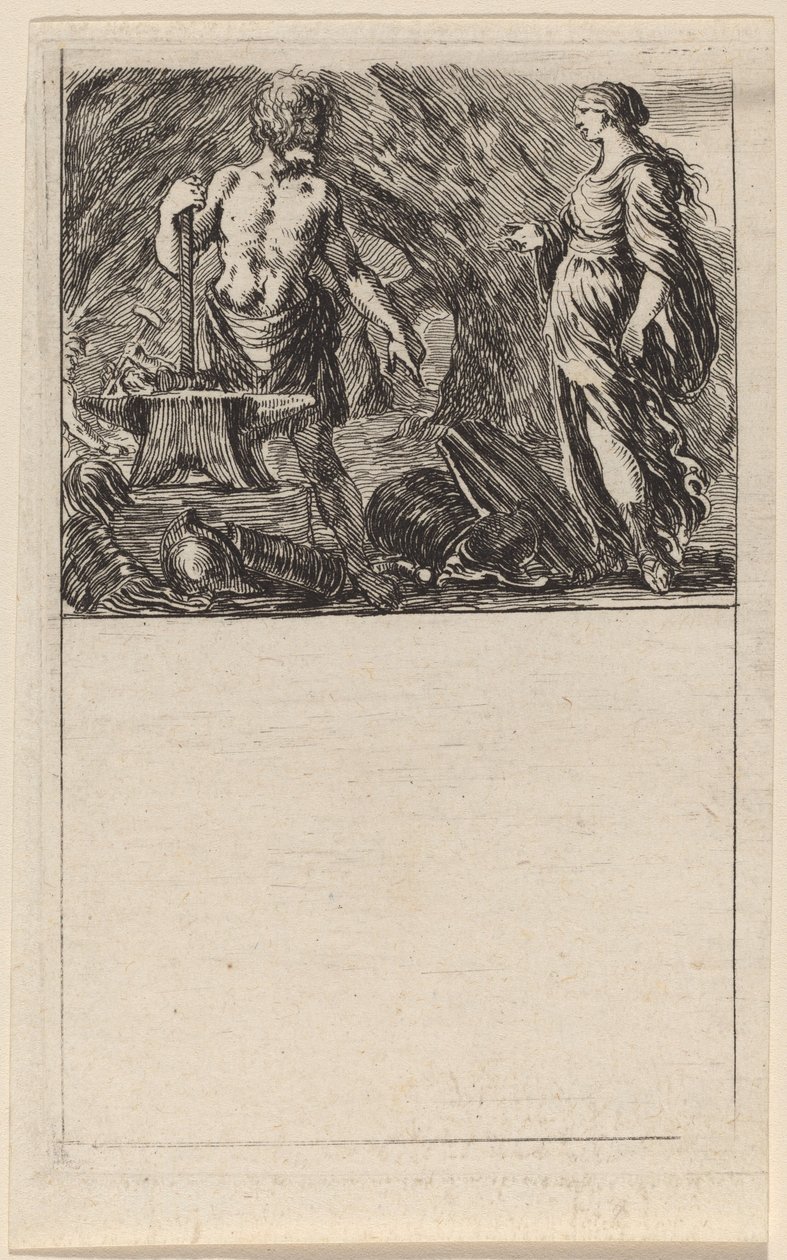 Wulkan i Tetyda, 1644. autorstwa Stefano della Bella