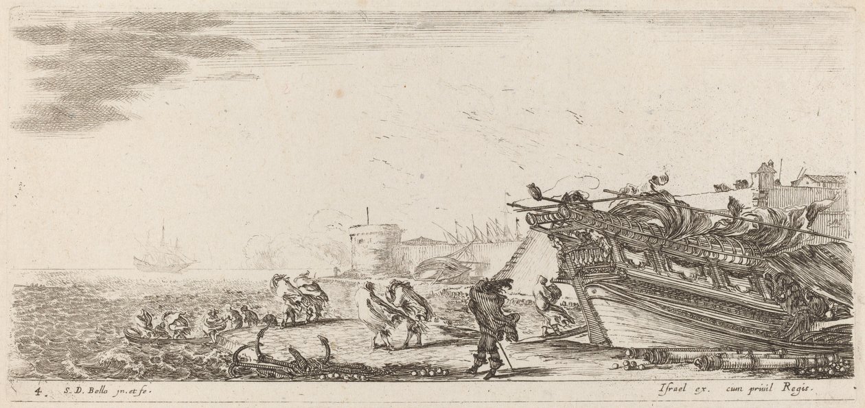 Wietrzny port, 1644. autorstwa Stefano della Bella