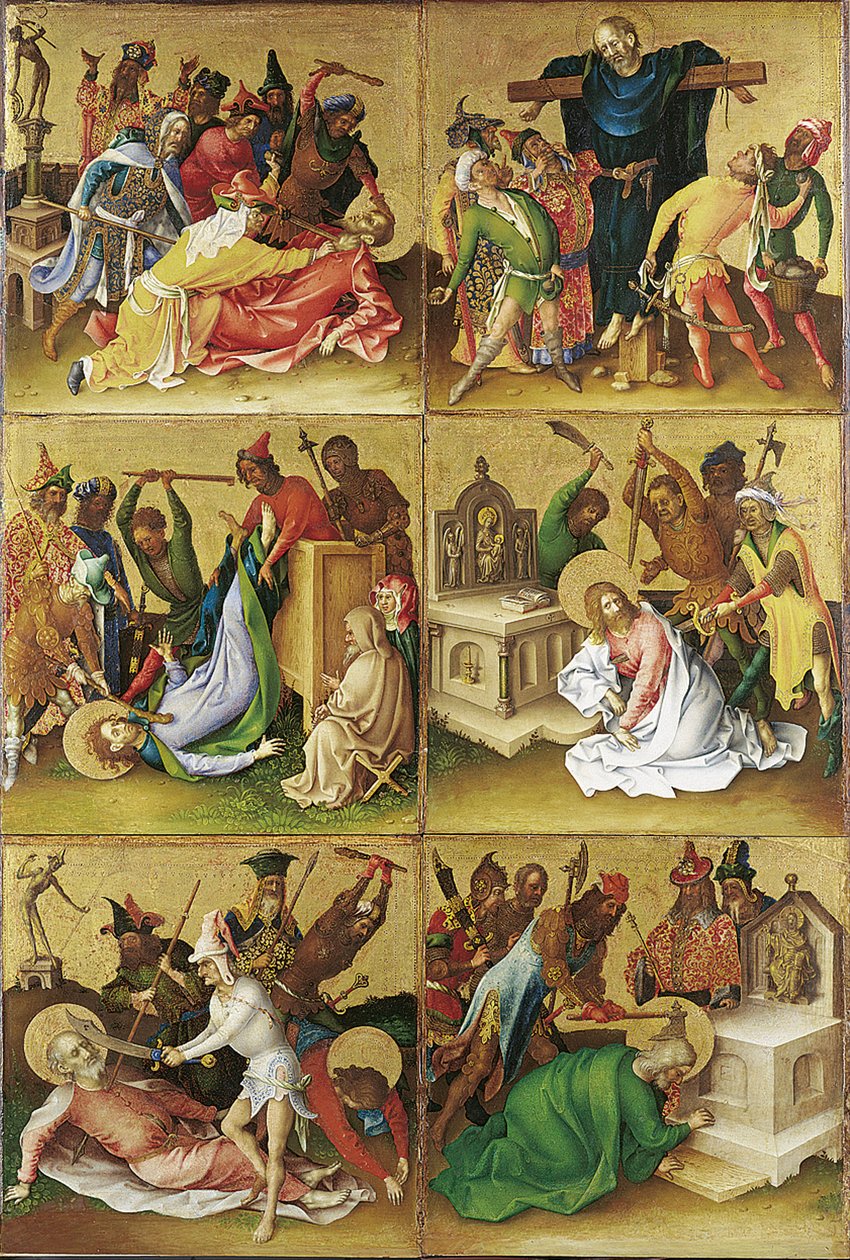 Męczeństwo Apostołów. Prawy panel autorstwa Stephan Lochner