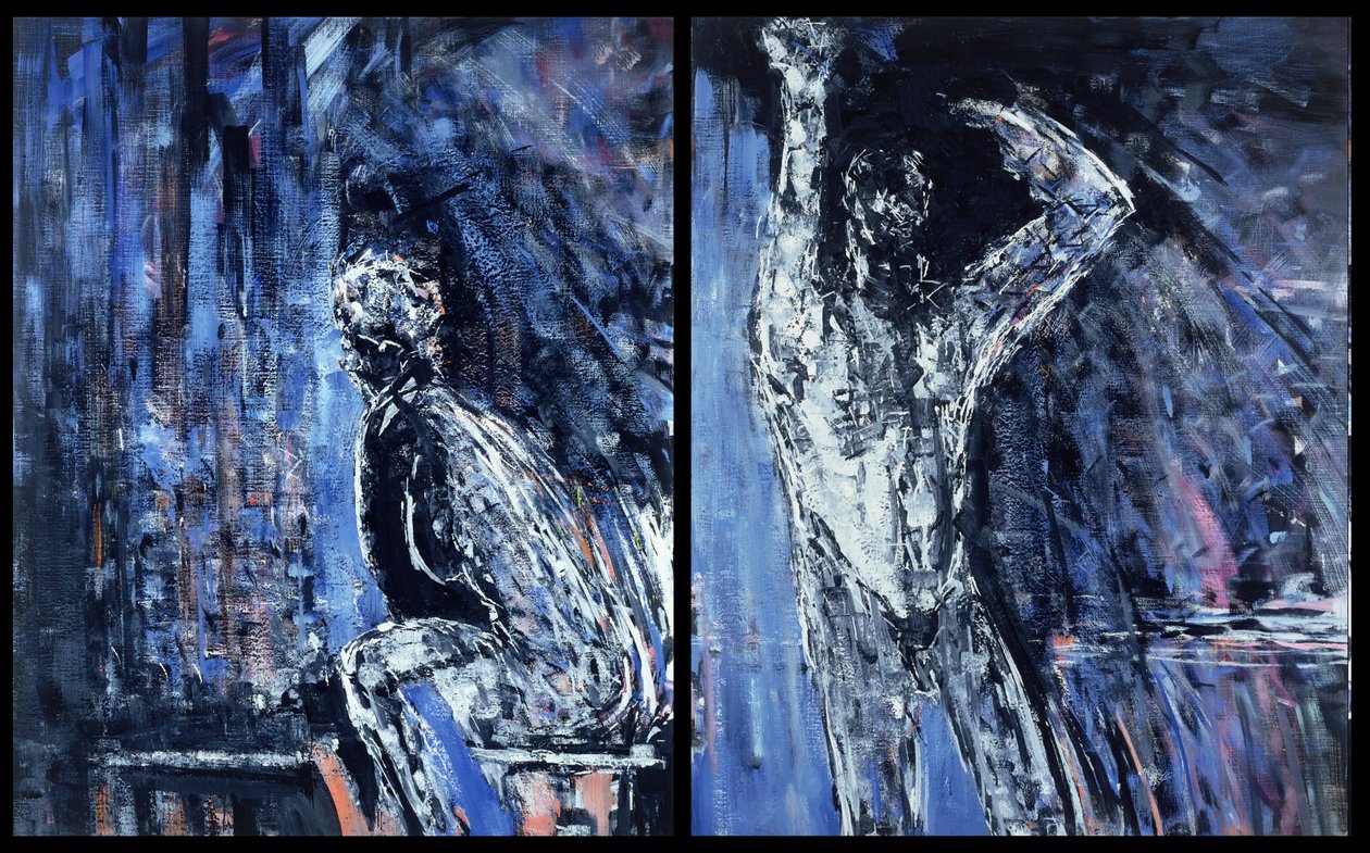 Naga kobieta i nagi mężczyzna autorstwa Stephen Finer