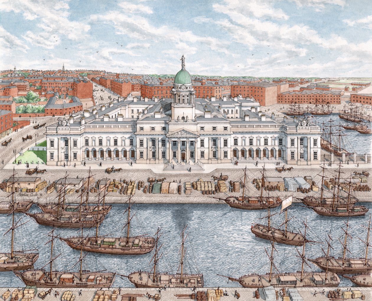 The Custom House, Dublin, Irlandia autorstwa Stephen Conlin