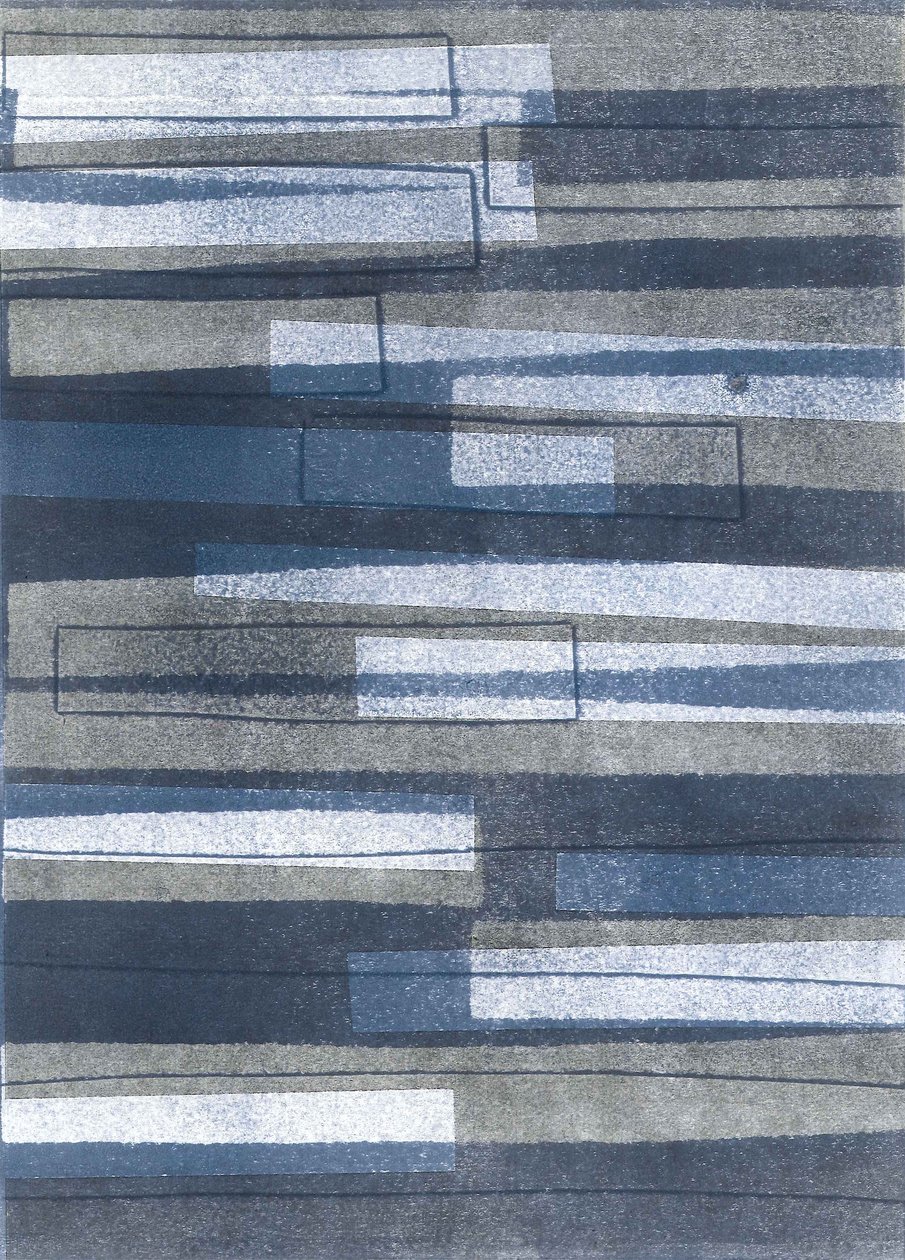 Tablice II, 2015 (monoprint na papierze) autorstwa Stephen Dow