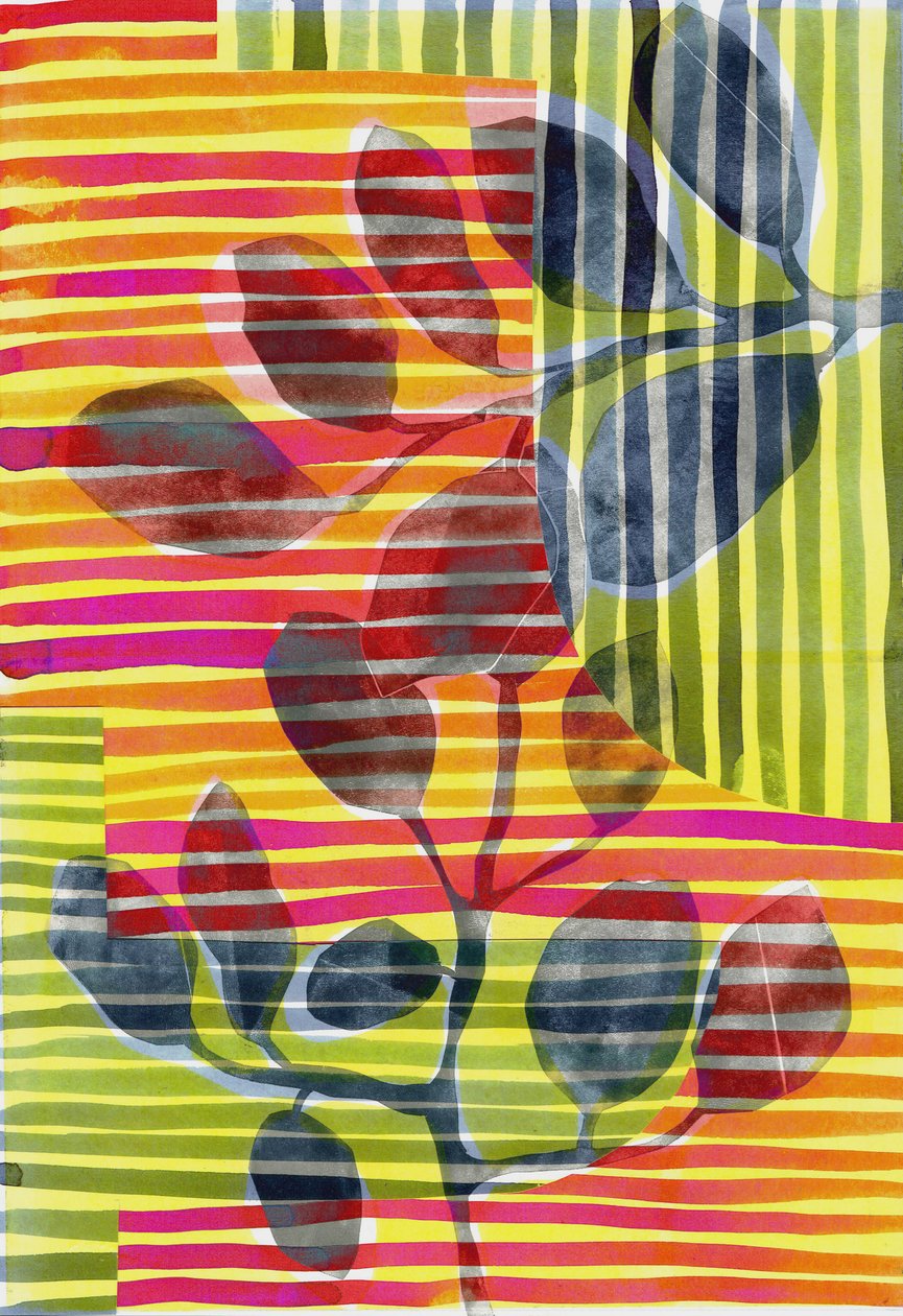 Botaniczny pasek II, 2018 (cyfrowy) autorstwa Stephen Dow