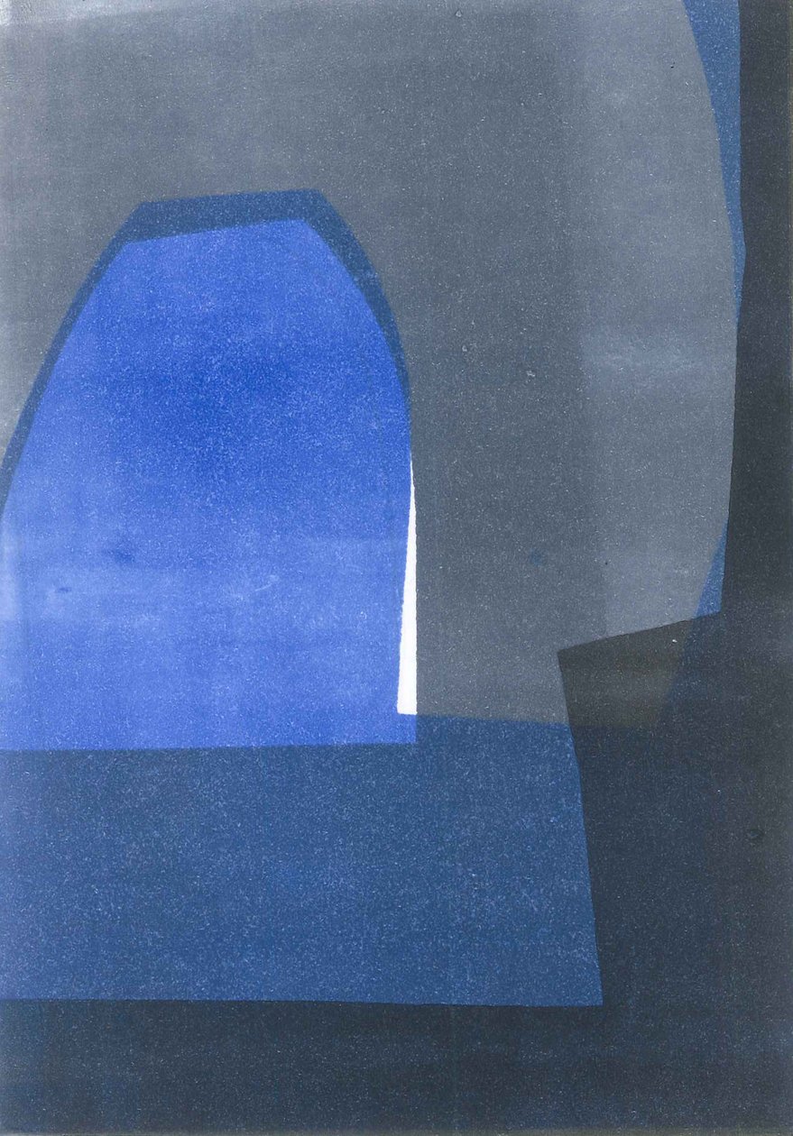 Essaouira, 2015 (monoprint na papierze) autorstwa Stephen Dow