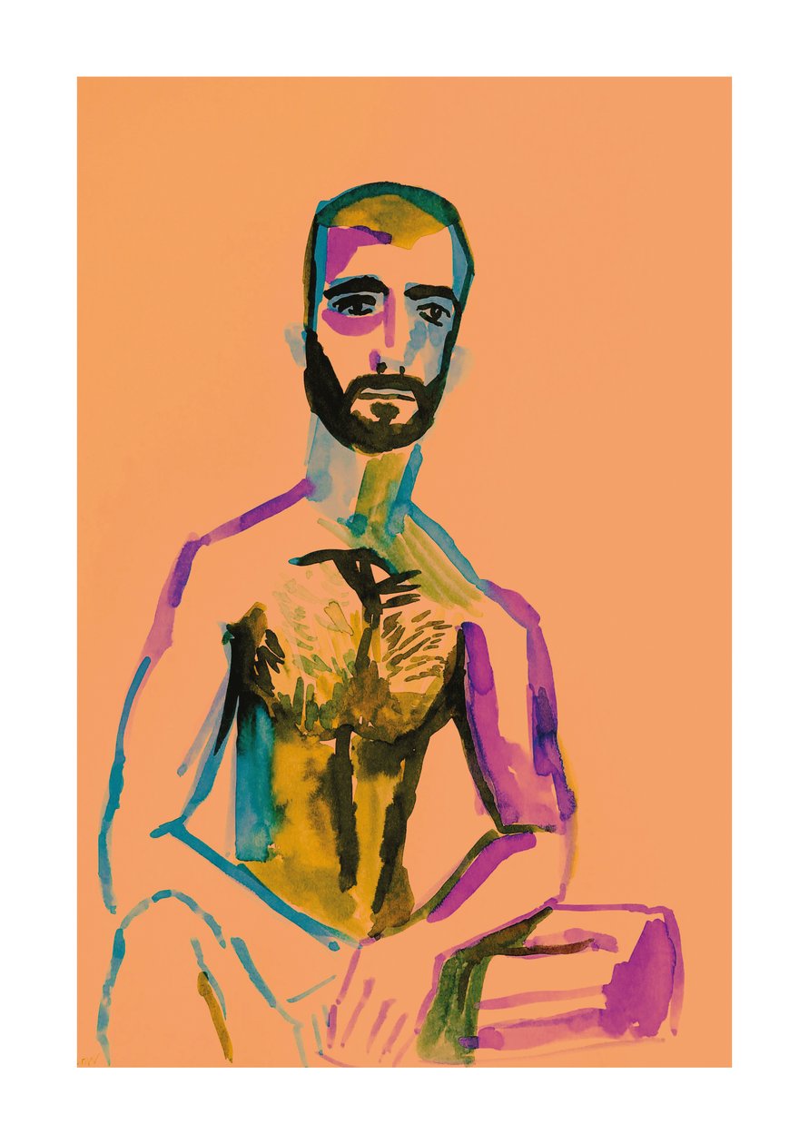 Francesco (koralowy), 2023 (cyfrowy) autorstwa Stephen Dow